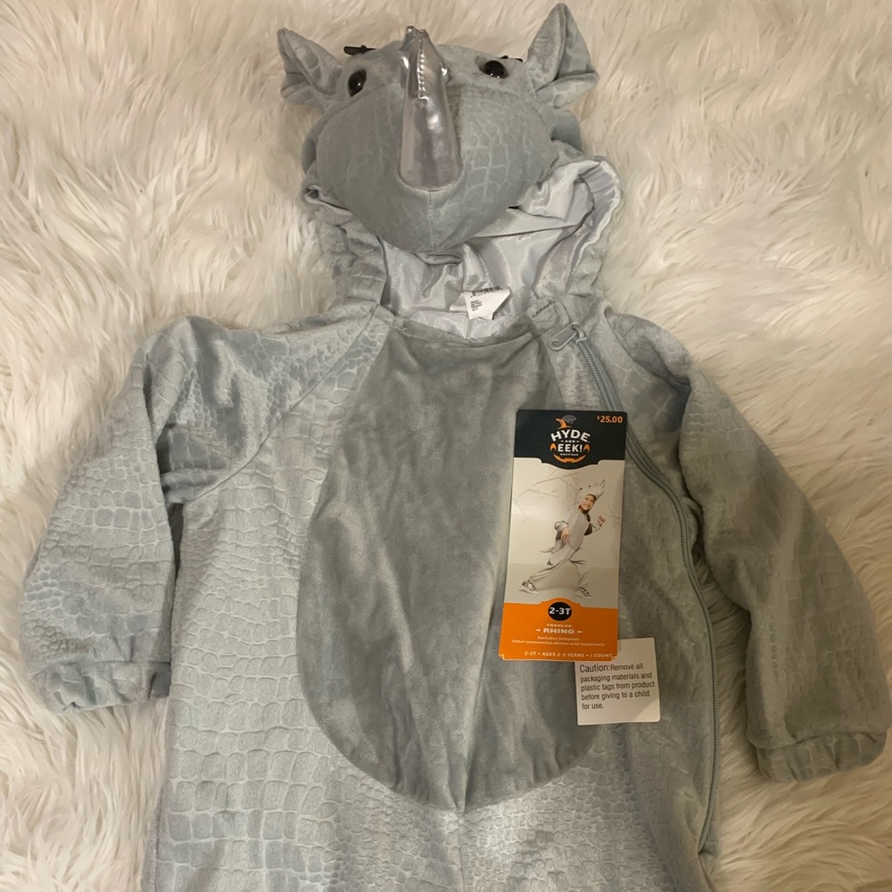 Kids Toddler Rhino Jumpsuit Costume